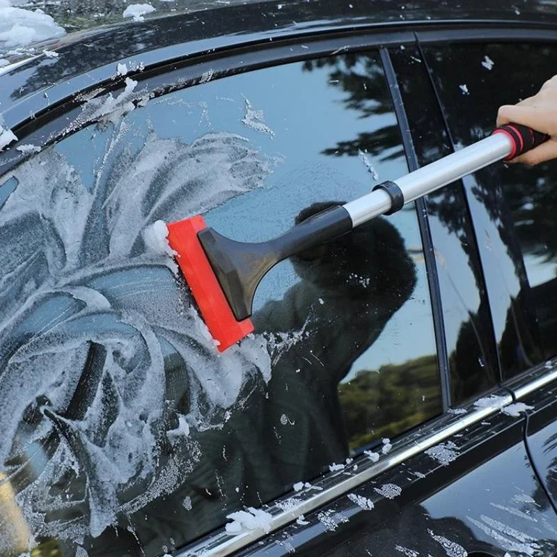 Grattoir à glace extensible en aluminium, brosse à neige pour pare-brise de voiture, pelle à neige télescopique extra-longue