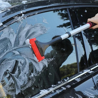 Grattoir à glace extensible en aluminium, brosse à neige pour pare-brise de voiture, pelle à neige télescopique extra-longue