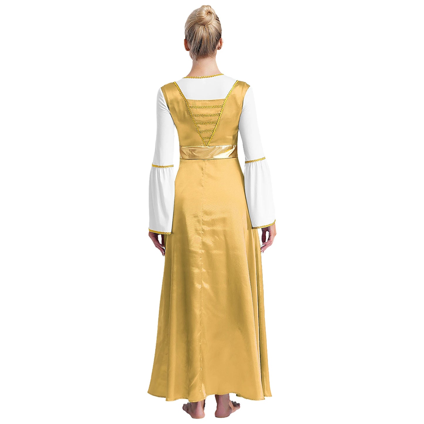 Women Robe Praise Lyrical Dance Dress Church Choir Worship Liturgical Performance Costume Sleeveless Tunic Gown Dancewear Clothe