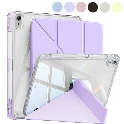 Case for iPad 5th 6th 7th 8th 9th 10th 11th Air 4 5 6 7 Mini 6 7 Case with Pencil Holder, Mutil Angles Folding Y-Shaped Stand Co