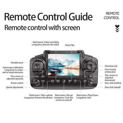 E55 Drone Mini Dual Camera 8K Aerial HD Profesional Remote Control Aircraft GPS Positioning Avoidance Brushless Motor Drone