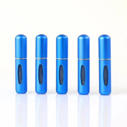 New Hot 5pcs Sets Portable 5ml Perfume Refill Bottle Refillable Spray Scent Pump Empty Atomizer Cosmetic Containers Travel Gift