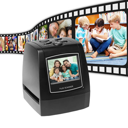 Scanner portable de films négatifs, convertisseur de diapositives 35/135 mm, visionneuse d'images numériques avec écran LCD 2,4 pouces et logiciel de retouche intégré