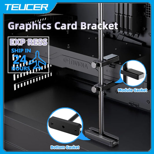 TEUCER VC4 Aluminum Alloy Graphics Video Stand 280mm GPU Support Anodic Oxidation Sandblasting Video Card Bracket PC Accessories