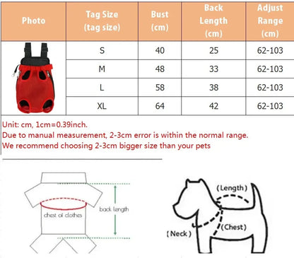 Pet Backpack Portable Portable Cat Double Shoulder bag Outdoor Travel Dog Carrier Bag Pet Dog Front Bag Mesh Backpack