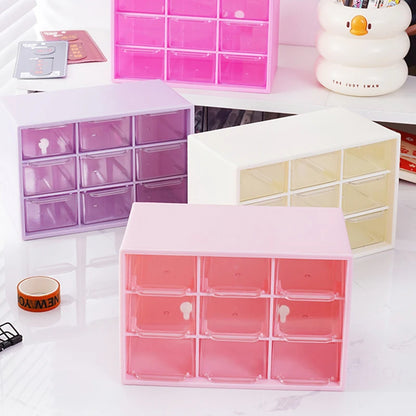 Large Capacity Dustproof Multi-layer Desktop Storage Box  Organizing Box Multifunctional Transparent Six Grid Drawer Storage Box