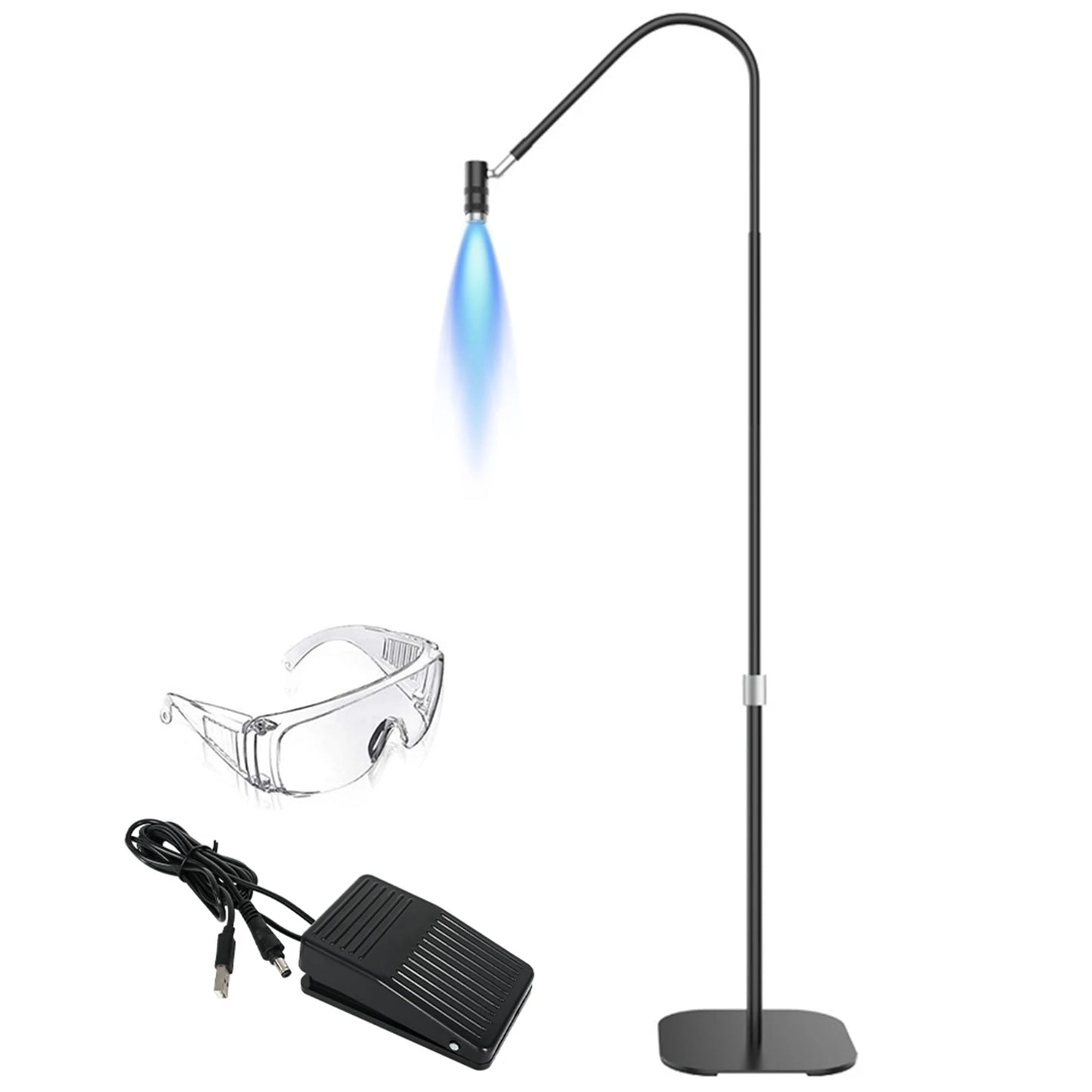 170cm Floor Standing Professional Nail UV Lamp Nail Dryer Stand 6W 5 Levels UV Lash Light Nail Tech Glue Lamp Foot Switch