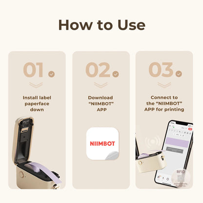 Niimbot D11 D110 D101 H1S Mini Thermal Printer Pocket Label Maker USB Bluetooth Label Stick Printer Inkless DIY Name Price Tag