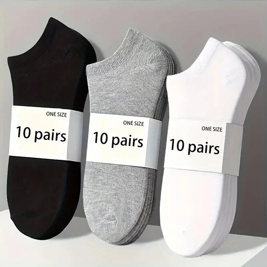 5/10-Pack Unisex Comfort Fit Ankle Socks – Breathable Lightweight Socks for Sports & Everyday Wear