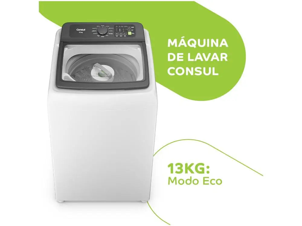 Lave-linge Consul 13 kg, panier en inox, 12 programmes de lavage blancs CWN13AB - 110 V