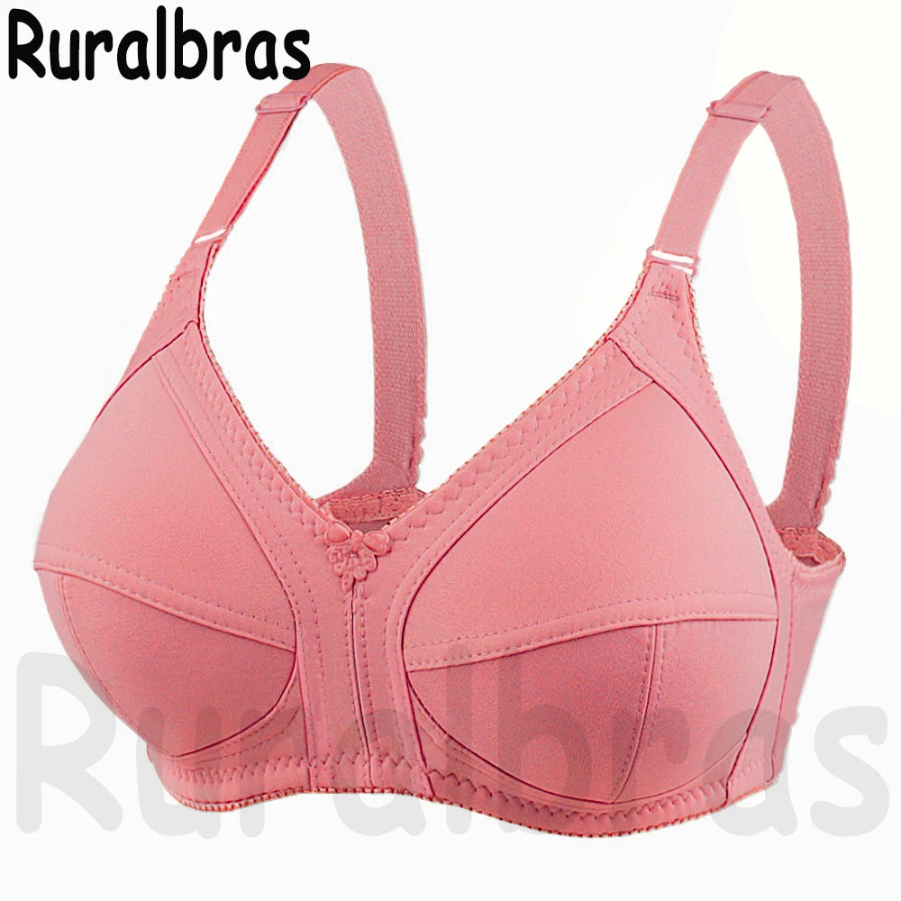 Ruralbras Sexy Women's Bras Wireless Full Coverage D/E/F for Plus Size Non Padded Comfort Soft Bra Minimizer Top Female Lingerie