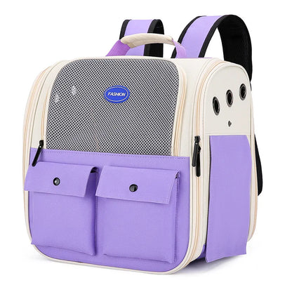 Pet Backpack Outdoor Large Cat Backpack Cat Transporter Breathable Foldable Carrying Bag Backpack Cat And Small Dog Supplies