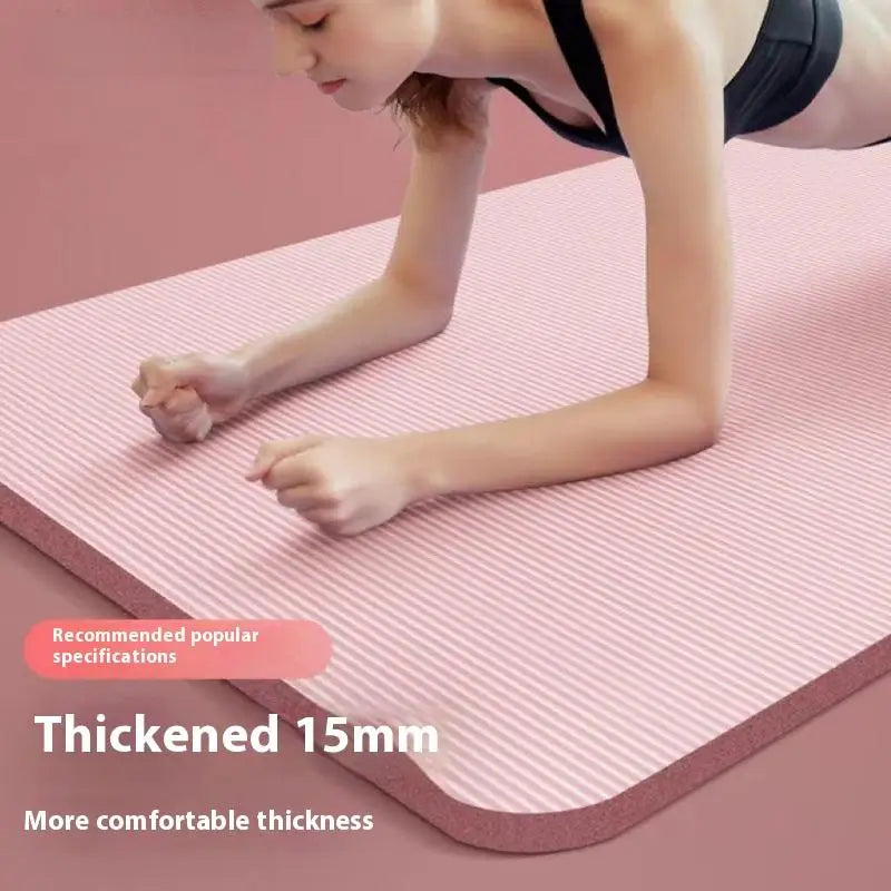Tapis de yoga athlétique antidérapant de 10 mm pour l'entraînement à domicile, le Pilates et la gymnastique