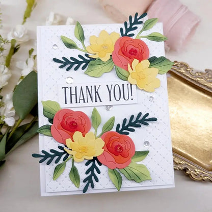 Valentine's Day Love Heart Bouquet Metal Cutting Dies Clear Stamps Breath Stencil Hot Foil DIY Making Card Scrapbook Embossed Te