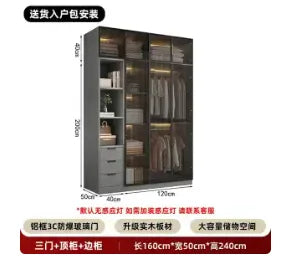 Aesthetic Black Dressing Wardrobe Display Waterproof Luxury Closet Wardrobe Storage Clothing Ropero Para Gurdar Ropa Furnitures