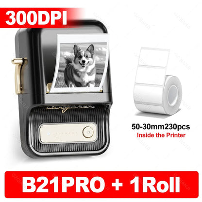 Niimbot B21 B21PRO Mini Adhesive Label Printer Wireless Portable Thermal inkless Maker Photo Barcode PriceTag Sticker 200 300dpi