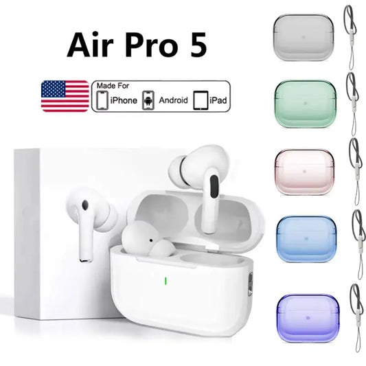 Air pro5 Earphones TWS Max Wireless Bluetooth In Ear Earbuds Sport Noise Cancelling Headset For iPhone Xiaomi Huawei Headphone
