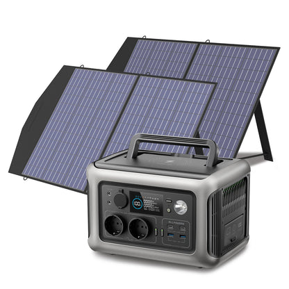 ALLPOWERS R600 Solar Generator with SolarPanel (Optional), 600W 299Wh LiFePO4 Portable Power Station with Solar Charger for Camp