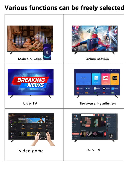 Téléviseur grand écran UHD 70 pouces (81 cm) - Disponible en 32, 43, 50, 55, 65, 75, 85, 98 et 100 pouces (81, 43, 50, 55, 65, 75, 85, 98 et 100 cm) - Compatible Android LED LCD Smart TV avec Wi-Fi