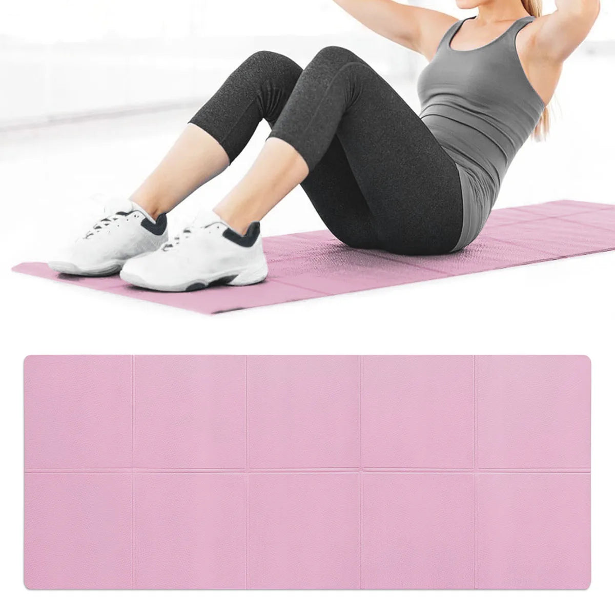 Tapis de yoga en EVA de 4 mm d'épaisseur, antidérapant, pour le sport et le fitness : idéal pour le yoga, le pilates, la gymnastique et le fitness.