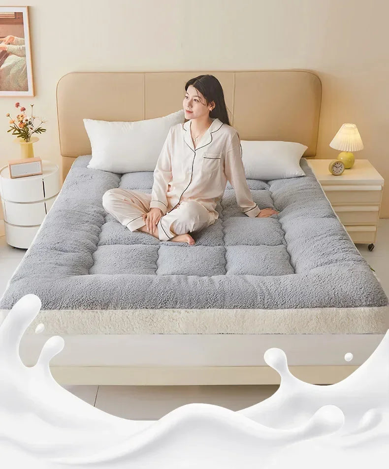 Thicken Winter Warm Lamb Cashmere Mattress High Quality Household Soft Pad Tatami Floor Mat Student Dormitory Single Mattresses