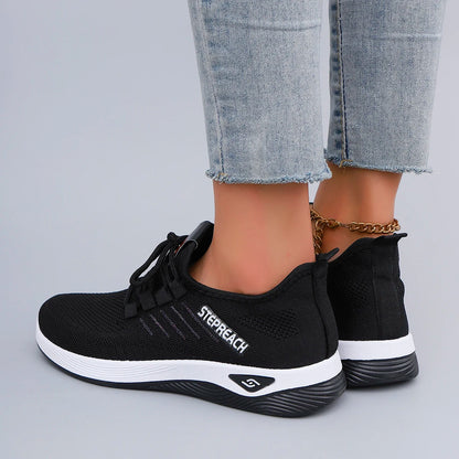 Spring and Autumn New Women's Casual Lace up Comfortable, Breathable, Lightweight and Wear-Resistant Sports Shoes