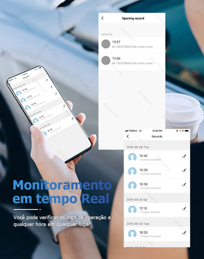 YRHAND Do Brasil Tuya wifi App Unlock fechadura digital Waterpoof eletronica Fingerprint  IC card Smart Door Lock for Home