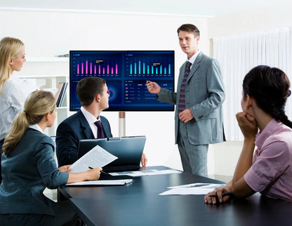 Téléviseur portable sans fil avec écran tactile 21,5 pouces, rechargeable et rotatif à 360°.