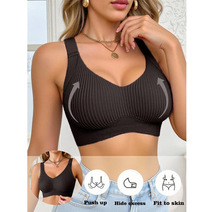 Bras for Women Full Cup Seamless Push up Female Underwear Adjustable Stretch Shoulder Straps Skin Friendly Bralette