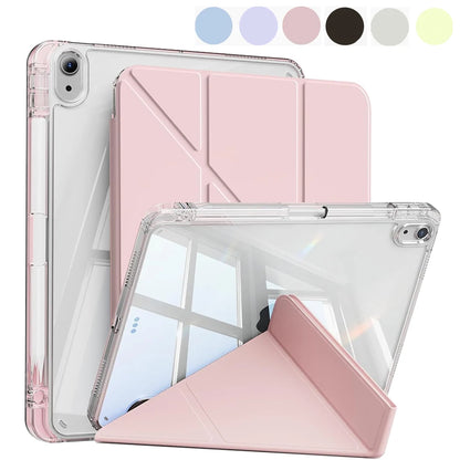 Case for iPad 5th 6th 7th 8th 9th 10th 11th Air 4 5 6 7 Mini 6 7 Case with Pencil Holder, Mutil Angles Folding Y-Shaped Stand Co