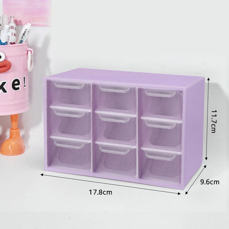 Large Capacity Dustproof Multi-layer Desktop Storage Box  Organizing Box Multifunctional Transparent Six Grid Drawer Storage Box