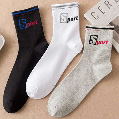 3 Pairs/Pack Big Large Socks EU 47,48,49 Sports Mid Socks Men's Plus Size Combed Cotton Compression Socks Meias Calcetines Male