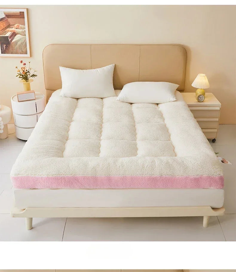 Thicken Winter Warm Lamb Cashmere Mattress High Quality Household Soft Pad Tatami Floor Mat Student Dormitory Single Mattresses