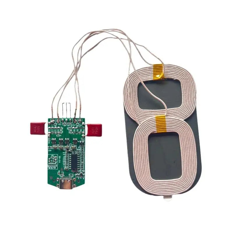 15W Wireless Charger Dual Coil Type-C Interface PCBA Module Convenient for Home And Car Use