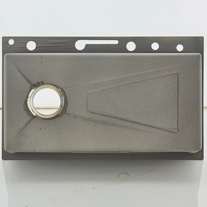 Évier double cascade doré en acier inoxydable, évier de cuisine avec grand bac à évier unique en relief, bassin de lavage pour la cuisine