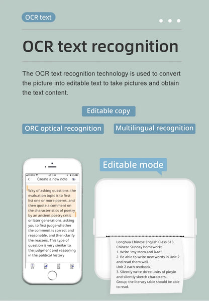 X6 Mini Pocket Sticker Printer Bluetooth Wireless Connection Portable Sticker Maker for Learning Note Journal DIY Work and Photo