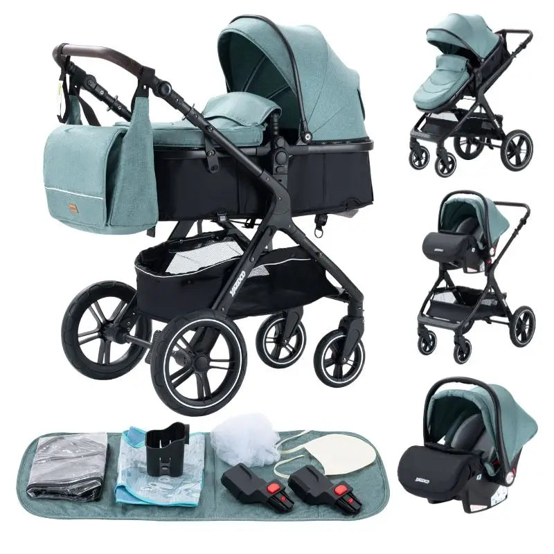 Newest Baby Stroller 3 in1 Multifunctional Stroller Easy Folding Travel Portable Baby Carriage Safety Seat EU Standard
