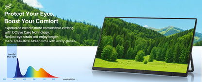 23.8inch Portable Monitor 100HZ 100% SRGB IPS USB-C HDMI Large Work Switch Home Gaming Second Monitor Adjustable Stand Laptops