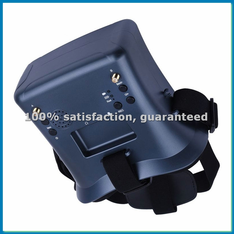 008D FPV Goggle 5.8GHz 40Ch Receiver with DVR 3.7V/2000MAh Battery 4.3 Inch HD LCD 16: 9 for Racing Drone BWhoop Drone-ABWO