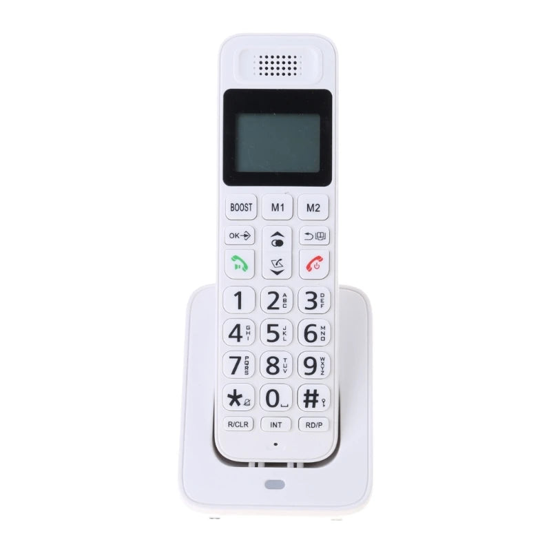 D1018 Digital Cordless Phone Large LED Display Telephone for Home Offices with Caller Display Handsfree Low Radiation