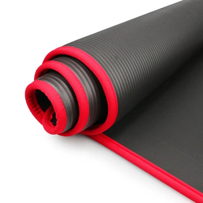 Tapis de yoga extra épais de 10 mm pour débutants, antidérapants, pour la salle de sport, le fitness, le Pilates et la méditation, et pour l'entraînement à domicile.