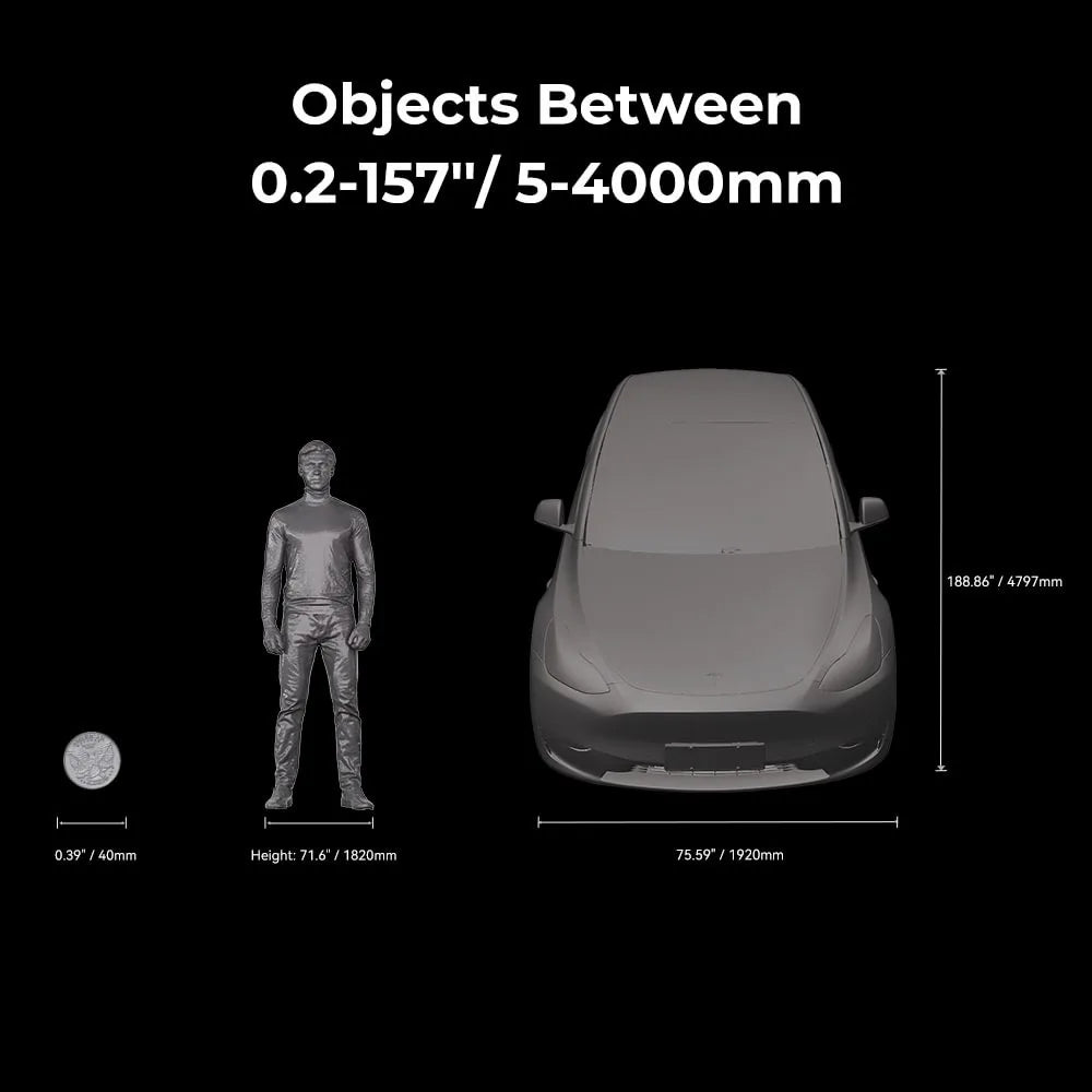 Creality Raptor Pro 3D Scanner 22+7 Blue Laser Line / NIR Light 0.02mm Accuracy 60FPS Anti-Shake Tracking 24Bit Color Scanning