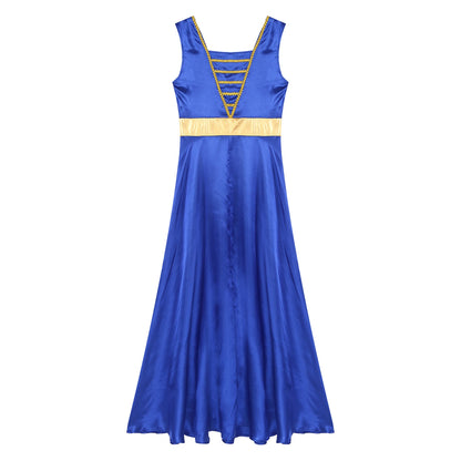 Women Robe Praise Lyrical Dance Dress Church Choir Worship Liturgical Performance Costume Sleeveless Tunic Gown Dancewear Clothe