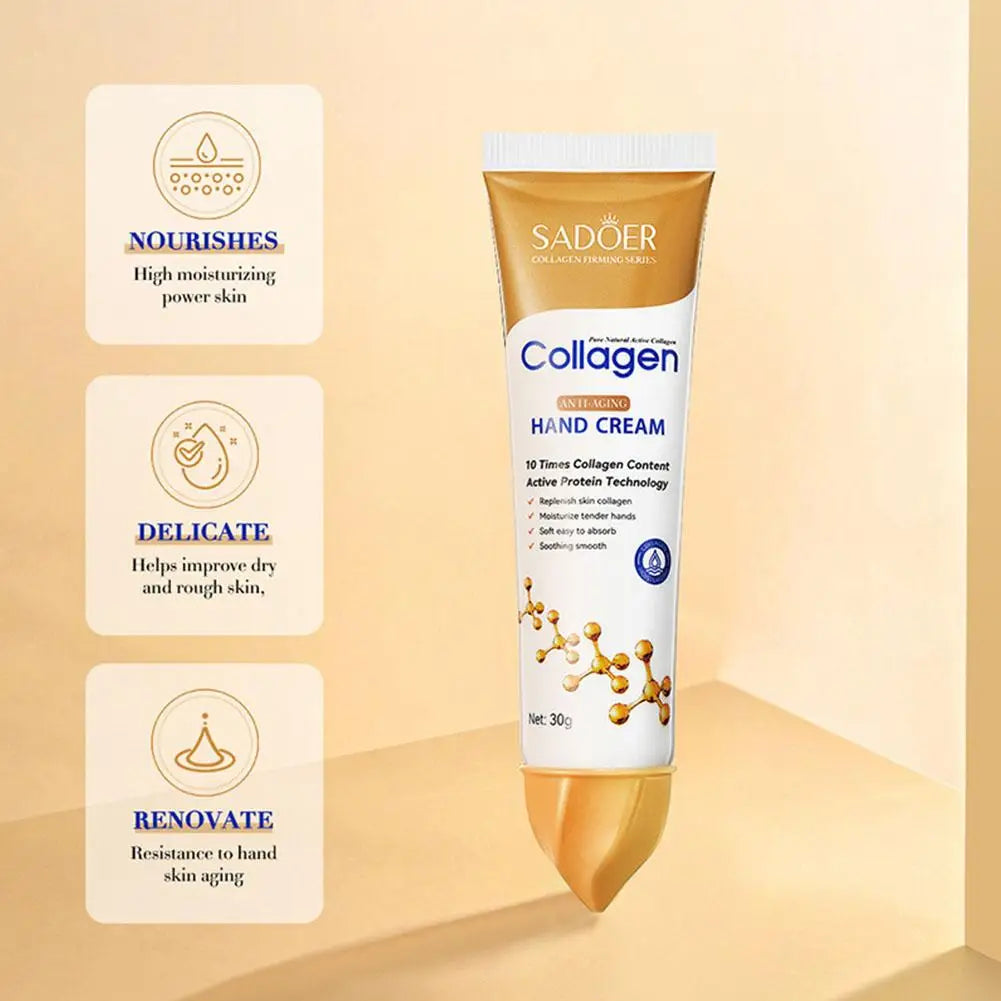 Collagen Anti-wrinkle Hand Cream Skin Soften Nourish Anti-drying Whitening Moisturizing Korean Skin Care Cracked Repair Products