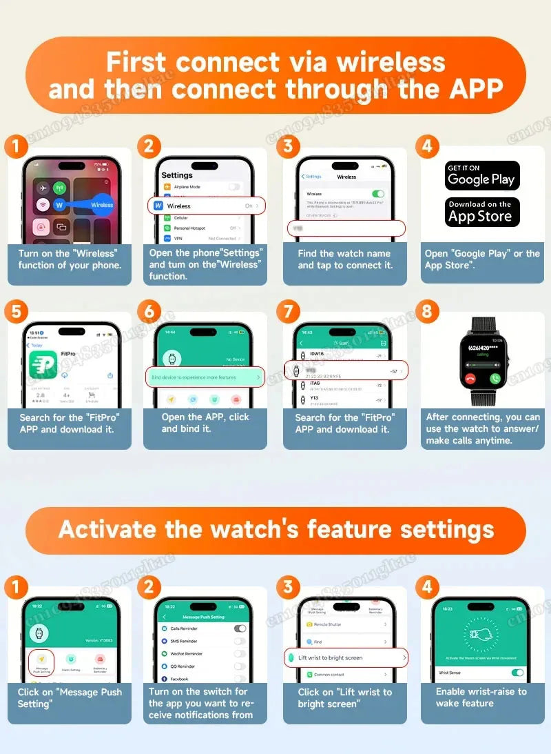 New Smart Watch Android IOS Phone 1.44 Inch Color Screen Bluetooth Call Blood Oxygen/Pressure Monitoring Smart Watch Women Men