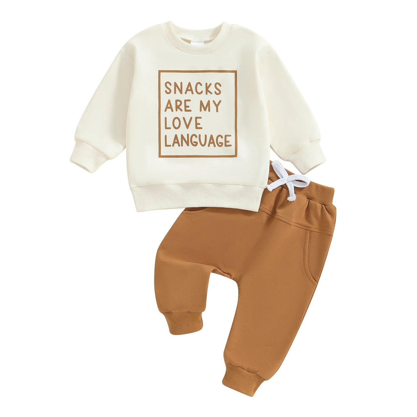 0-3Y Baby Boys Autumn Winter Clothes Set Kids Long Sleeve Letter Print Pullover Tops Sweatshirt Pants Toddler Casual Outfits