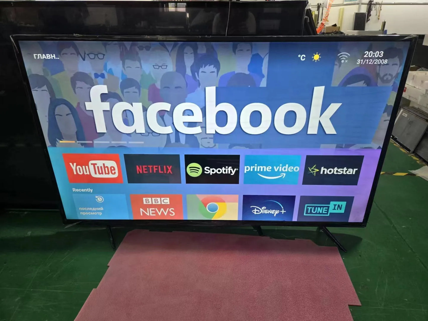 Factory Cheap 65 75 85 Inch Waterproof Television 4K Android UHD Smart Tv 2k Home Television