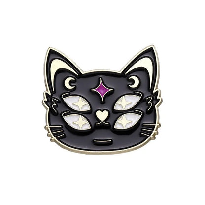 Broche animalière Halloween Potion magique Chaton Série Badge en métal Petit cadeau Broches décoratives en gros Épingles à sac pour sacs à dos