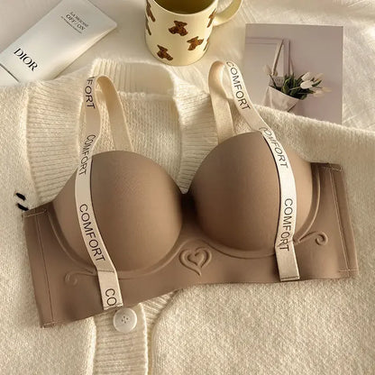 Push Up Bra for Small Breasts Seamless Lift Adjustable Bralette  Anti Sag Ringless Design Back Beauty Enhancer 24H Comfort
