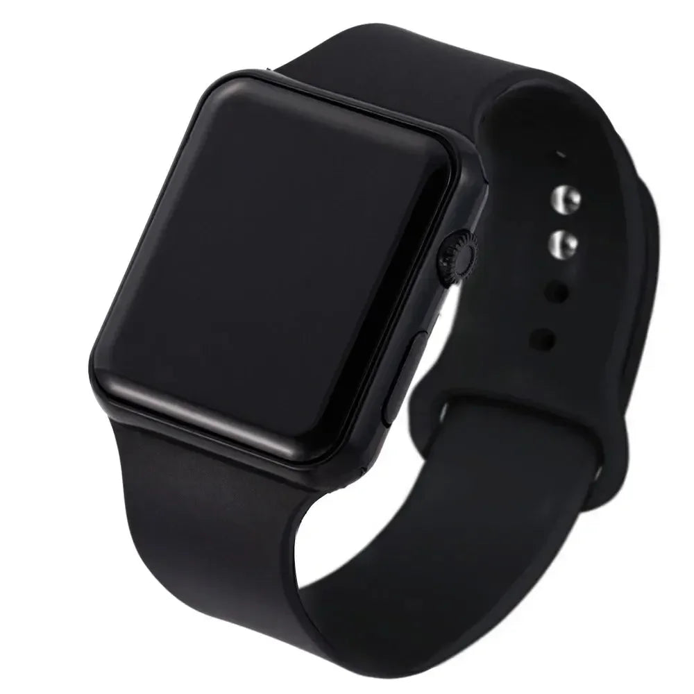 Fashion Digital Watches For Men Women Simple Square Sports LED Wristwatches Silicone Strap Casual Electronic Clock Reloj Hombre